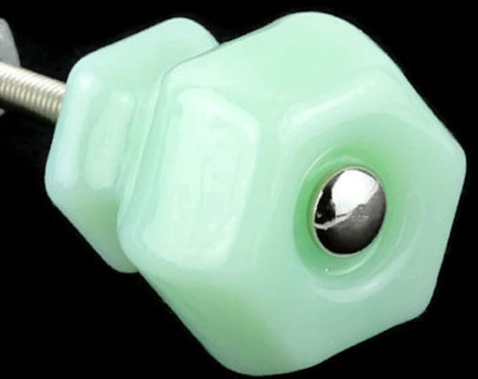 Jadeite Glass Drawer Pull by Mosser Glass Bronze Hardware Etsy