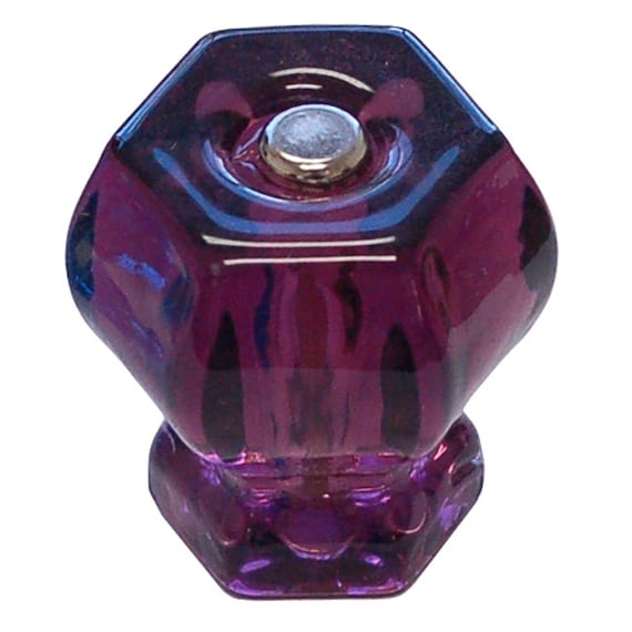 Inbouw Kasten Onderdelen Purple Glass Cabinet Knobs Amethyst