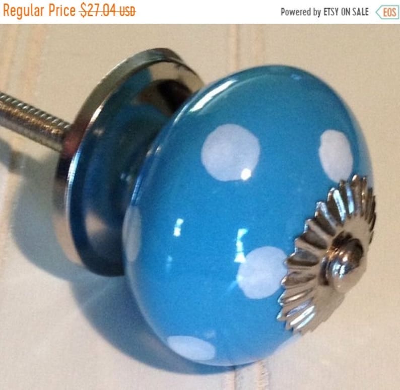 On Sale 4 Ceramic Knobs Cabinet Knobs Drawer Pulls Cupboard Etsy