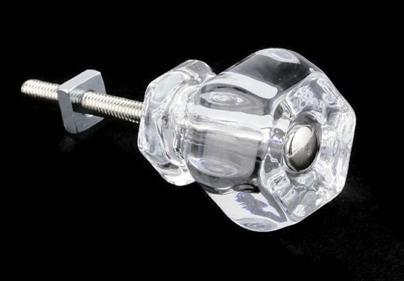 30 Clear Glass Knobs Vintage Glass Knobs Antique Etsy