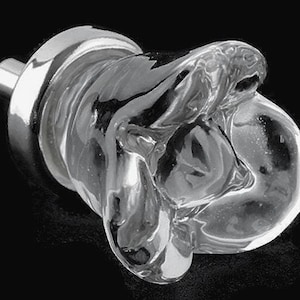 2 Elegant Glass Rose Cabinet Knobs Knobs Dresser Drawer Pulls  Flower Shaped Victorian Style Shabby Chic 1.25" diameter Mother's Day Gift!