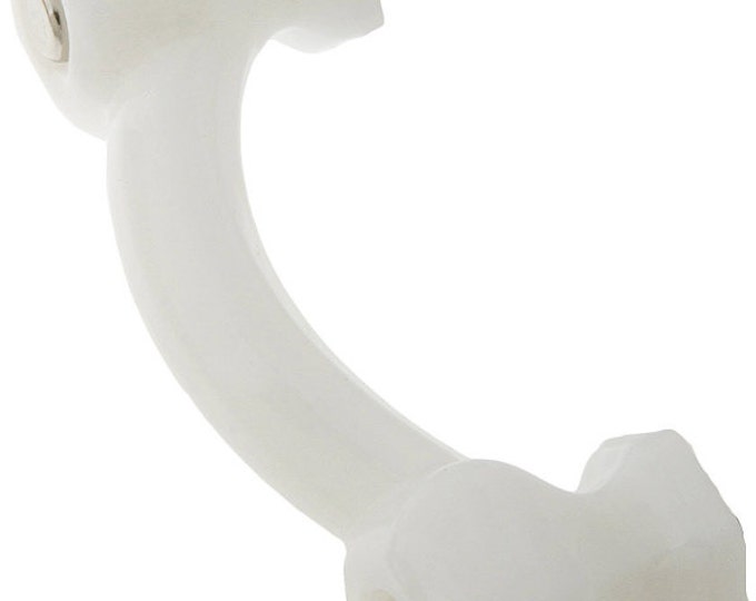 4 Vintage Style White Milk Glass Depression Era Cabinet Pulls Drawer Handles