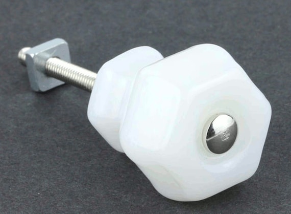 Set Of 18 White Milk Glass Cabinet Knobs Antique Depression Etsy
