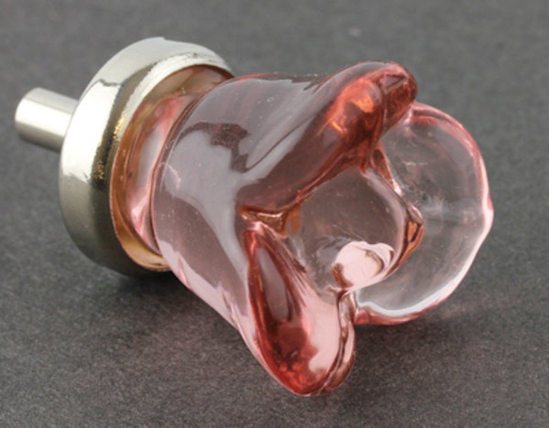 Perilla del gabinete de vidrio tirón del cajón flor de rosa | Etsy