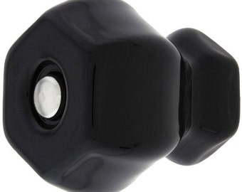 6 Black Milk Glass Cabinet Knobs Antique Depression Era Crystal Drawer Pulls Vintage  Hardware for Furniture Restoration Retro Milk Glass