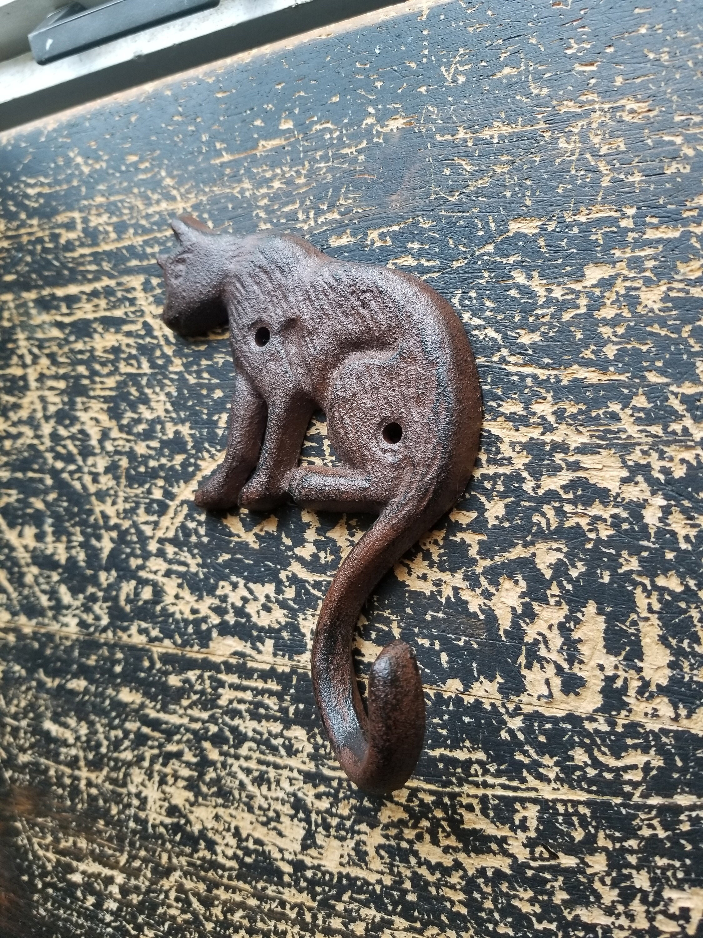 Cast Iron Cat Wall Hook 