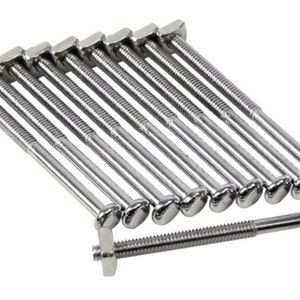 3 &quot; Screws for Depression Era Glass Knobs and pulls, Nut and Bolt sets for antique glass drawer pulls and cabinet knobs  Silver