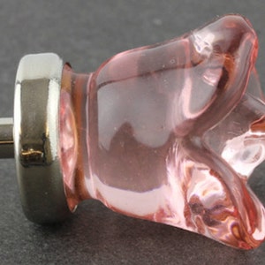 Perilla del gabinete de vidrio tirón del cajón flor de rosa | Etsy