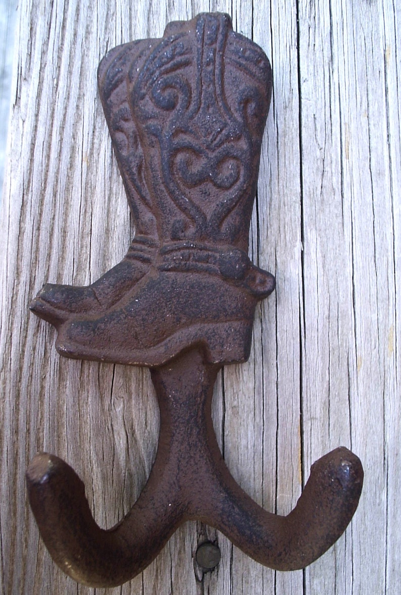 Cowboy Boot Hook Iron Hook Western Wall Hook Coat Hook Etsy