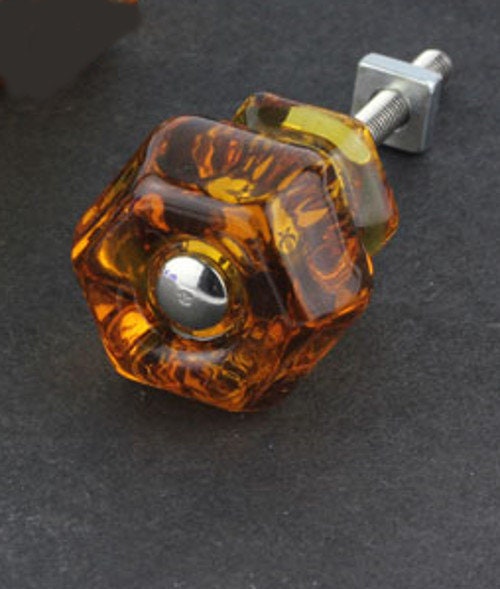 Set 2 XL Amber Vintage Knobs Drawer Pulls Antique Etsy