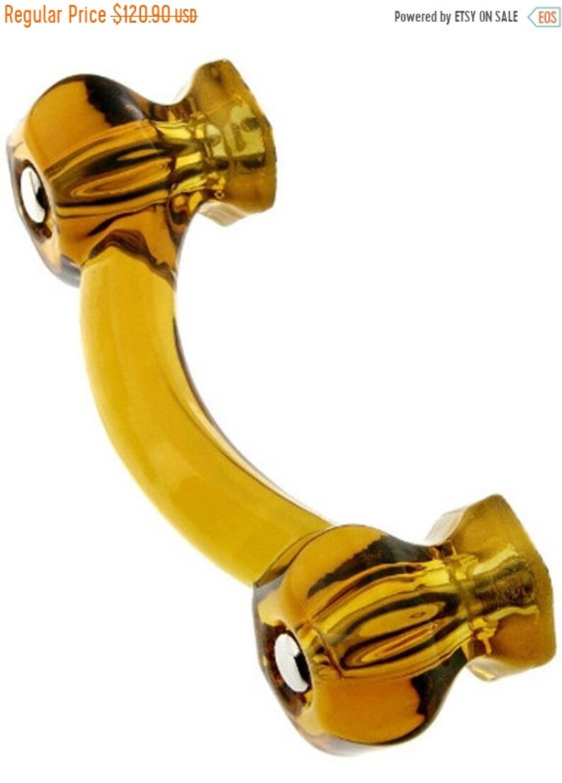 On Sale 13 Amber Glass Cabinet Handles Drawer Pulls Depression Etsy