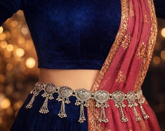 Boho Oxidized Silver Ghungroo Kamarband | Indian Waist Belt |Belly Chain Jewelry Gift for Women