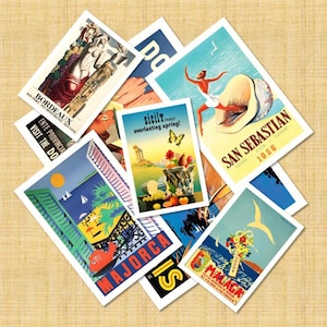 Vintage Europe Travel Postcards | Vacation Souvenirs Post Cards Set of 30