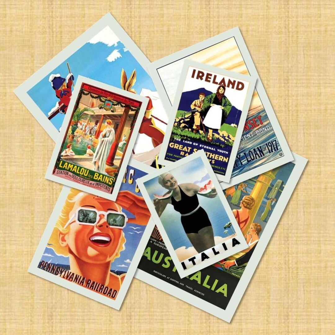 Vintage World Travel Postcards Set of 30 | Classic Cards Collection - Etsy