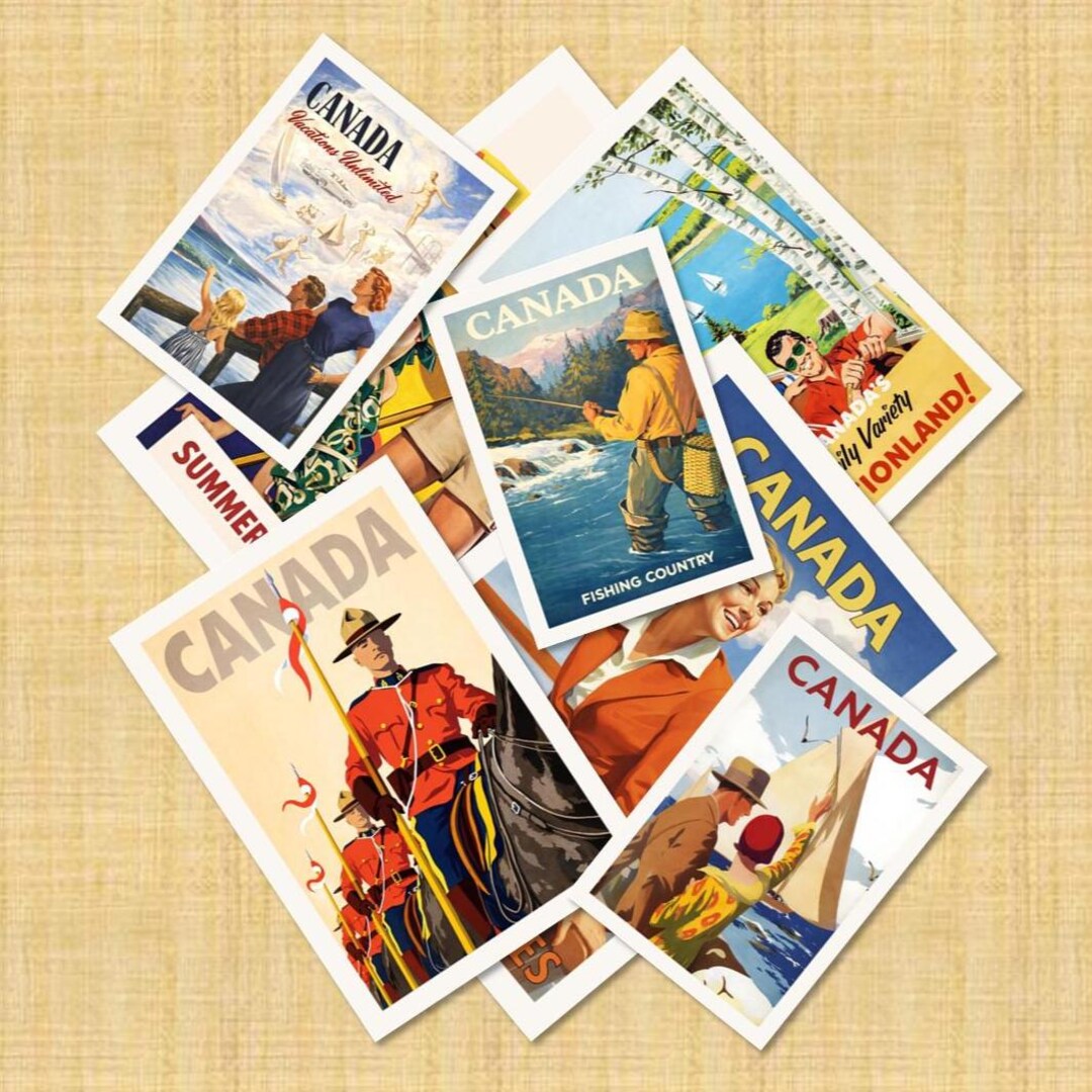 Vintage Canadian Travel Postcards Set of 18 | Canada Souvenirs Tourism ...