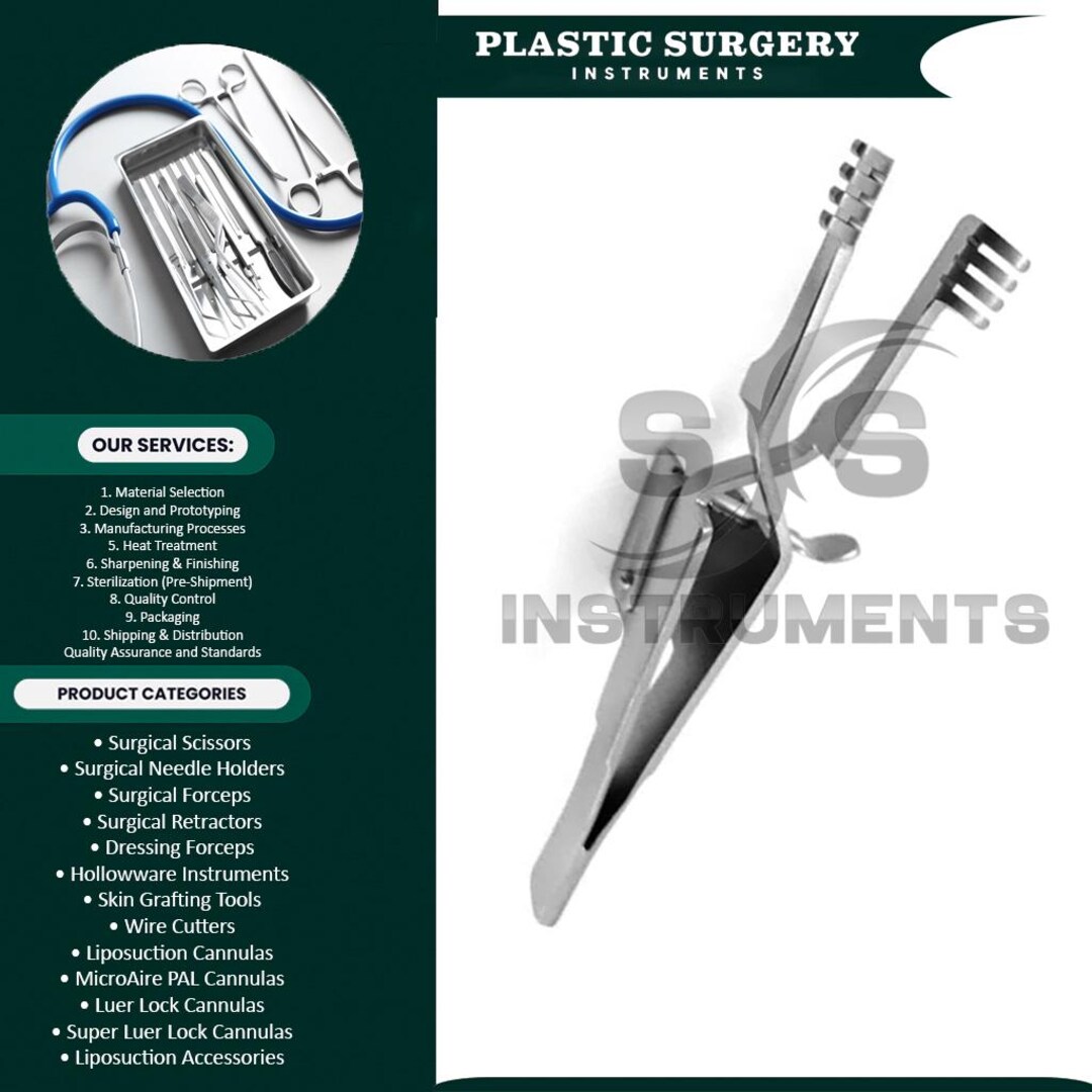 Retractor Heis Heiss Skin Retractor | 10cm Cross Action 4x4 Prongs Stainless ...