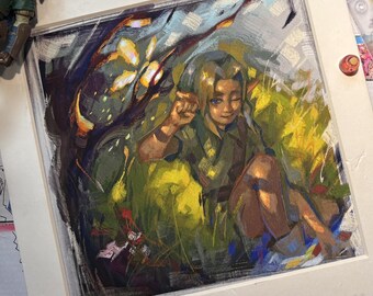 Zelda | Ocarina du temps | Lien | Impression d'art jet d'encre