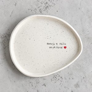 Handmade Ceramic Serving Platter – Personalized Text – Custom Pottery
