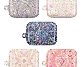 Vintage Paisley AirPods Case, Boho Floral Earbud Cover, Pastel Mandala Pattern, Retro Ornamental Protective Case, Cute Aesthetic Gift