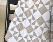 Baby Quilt, Hand Quilted, Gender Neutral Quilt, Ohio Star Quilt