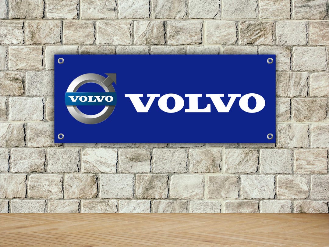 VOLVO Logo Banner Vinly, Garage Sign, Office or Showroom, Flag , Racing ...