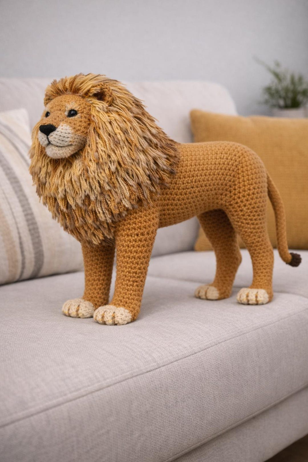 Realistic Lion Amigurumi Crochet Pattern | DIY Stuffed Animal Toy (PDF ...