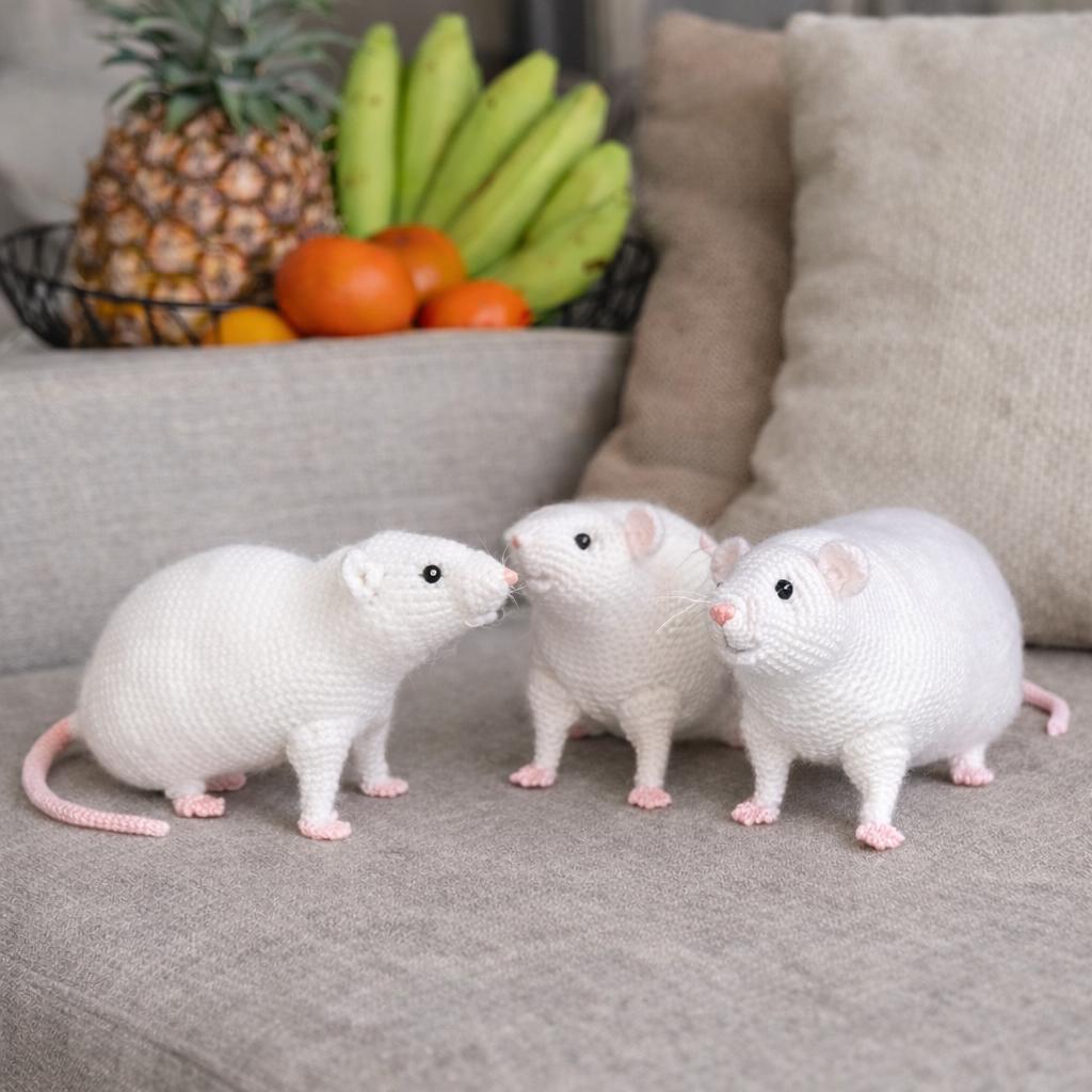 Realistic Rat Crochet Pattern PDF – Amigurumi Mouse Toy Tutorial ...