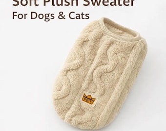 Maglione di peluche per cani e gatti – Vestiti invernali caldi per piccoli animali domestici