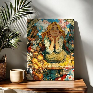 Kit de pintura por números, pintura al óleo de Rapunzel de Enredados, estudio de arte, pintura sobre lienzo DIY, arte de princesa personalizado, regalo de decoración estética para el hogar