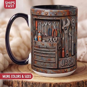 Taza de café personalizada con regalos para mecánicos, regalo para él.