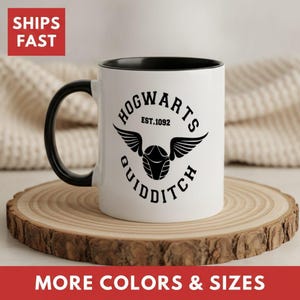 Hogwarts Quidditch Coffee Mug, Harry Potter Gift for Fans, Wizarding World Ceramic Mug for Men and Women, Magical Theme Birthday Present