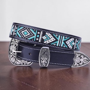 Beaded Belt Black - Etsy