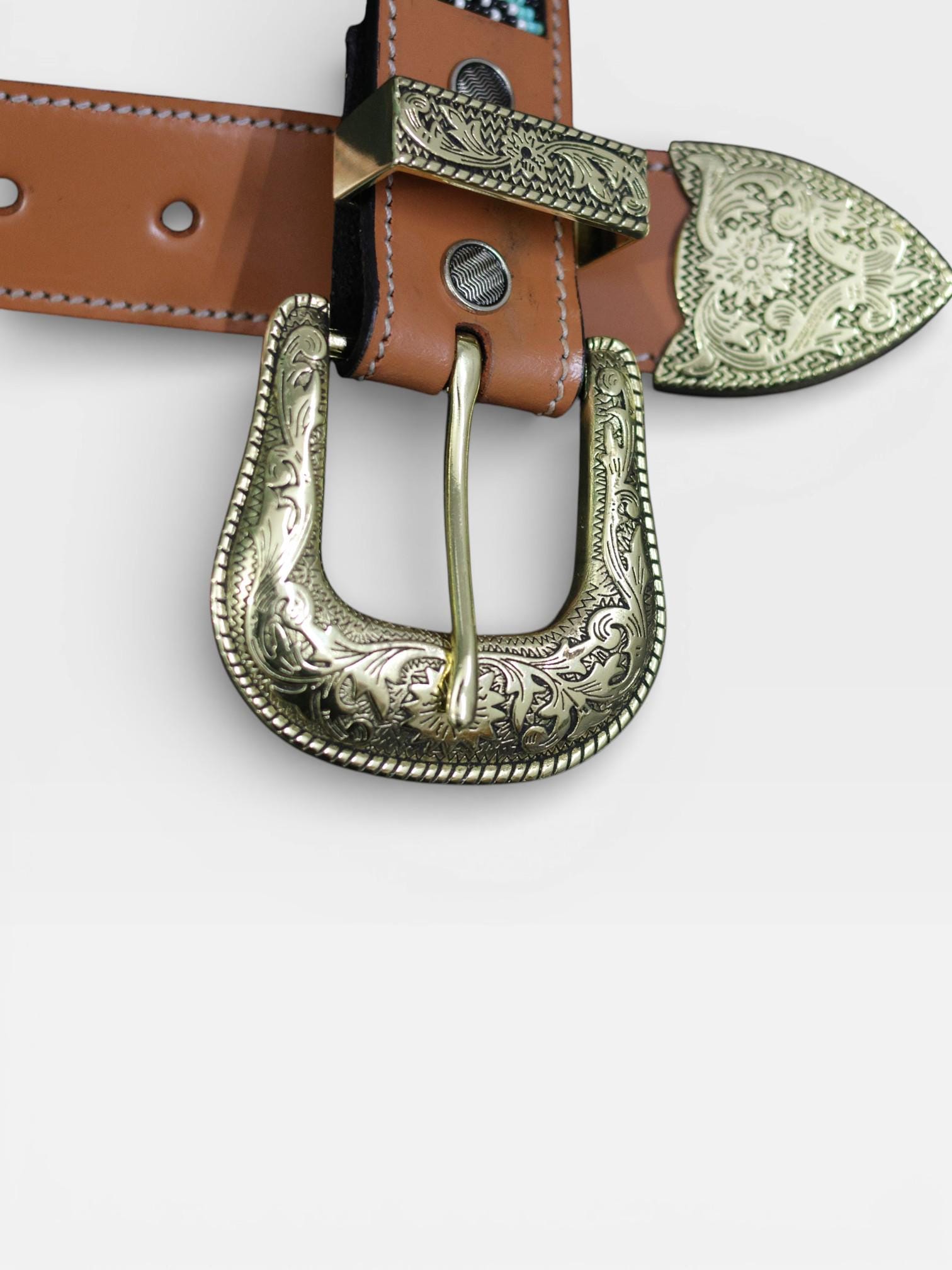 Boho Western Daily Wear Beaded Belt | Handmade Turquoise  display picture 2
