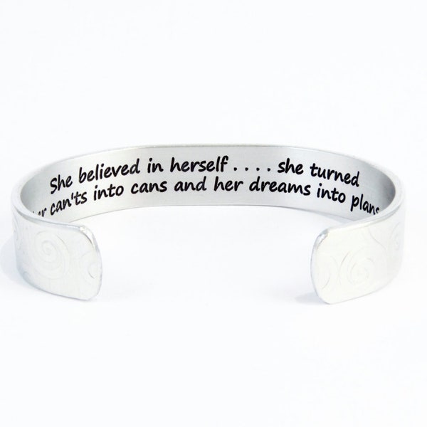 Graduation Gift | She believed in herself she turned her can'ts into cans and her dreams into plans | Motivational Gift | Encouragement Gift