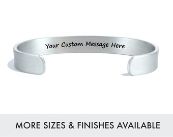 Custom Cuff Bracelet DESIGN YOUR OWN | Graduation Gift | Best Friend Birthday Gift | Personalized Coordinates Bracelet | Addiction Recovery