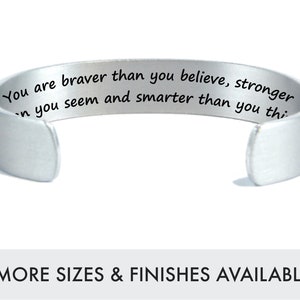 Encouragement Gift You are braver than you believe Graduation Gift Inspirational Gift Sobriety Gift for Men Addiction Recovery image 1