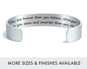 Encouragement Gift | You are braver than you believe | Graduation Gift | Inspirational Gift | Sobriety Gift for Men | Addiction Recovery