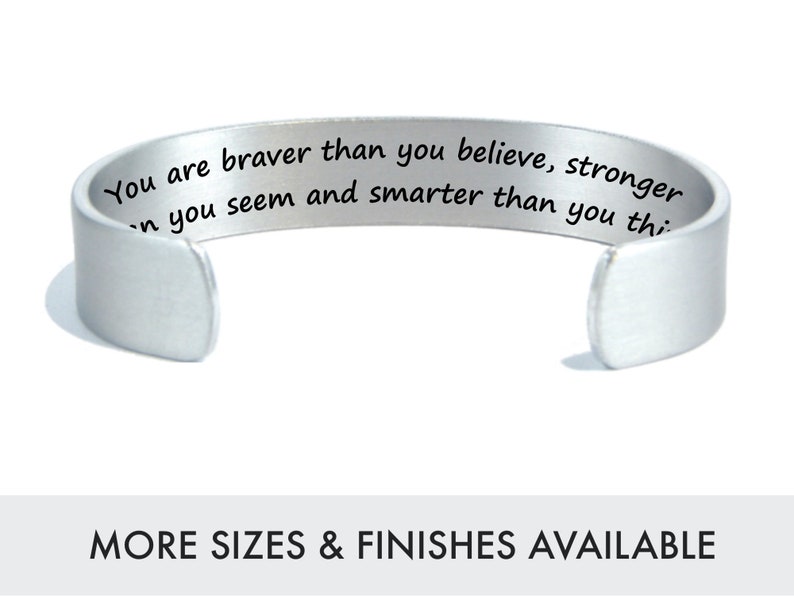 Encouragement Gift You are braver than you believe Graduation Gift Inspirational Gift Sobriety Gift for Men Addiction Recovery image 1