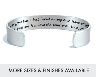 BFF Gift | Everyone has a best friend during each stage of life but precious few have the same one | Custom Friendship Bracelet