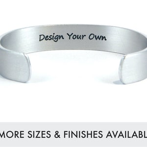 DESIGN YOUR OWN Personalized Cuff Mom Gift Daughter Gift Goodbye Friend Gift Awareness Gift Custom Friendship Bracelet For Her image 1