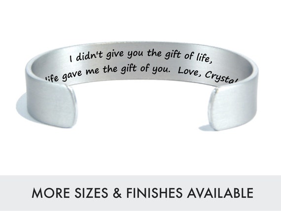 Gotcha Day Gift Adoption Day Gift I Didn t Give You the Gift of Life Life Gave Me the Gift of You Adopted Gift Silver Cuff Bracelet Etsy Ireland