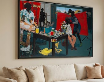 Kerry James Marshall Art Studio Canvastavla, Modern Heminredning