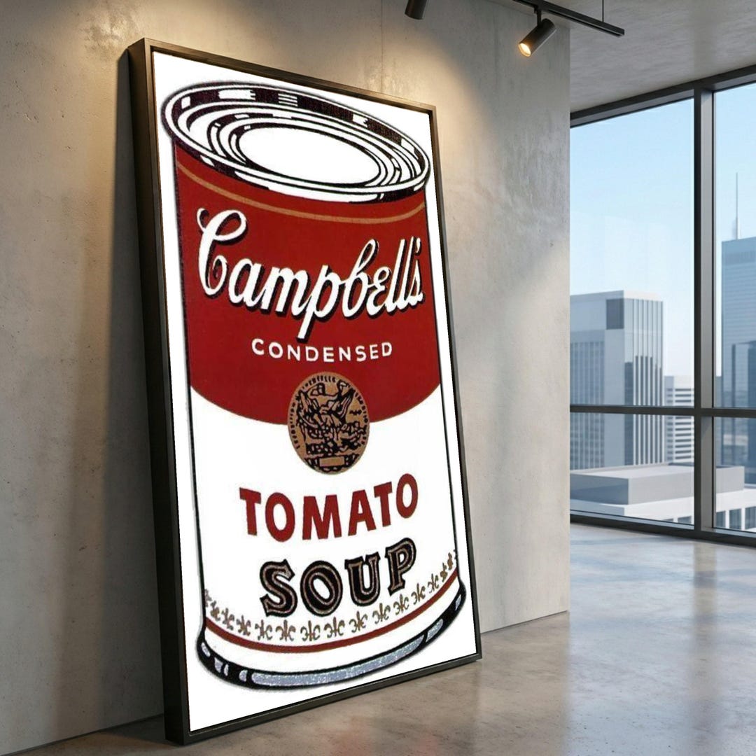 Campbell's Tomato Soup Can Canvas Print, Pop Art Kitchen Decor - Etsy ...