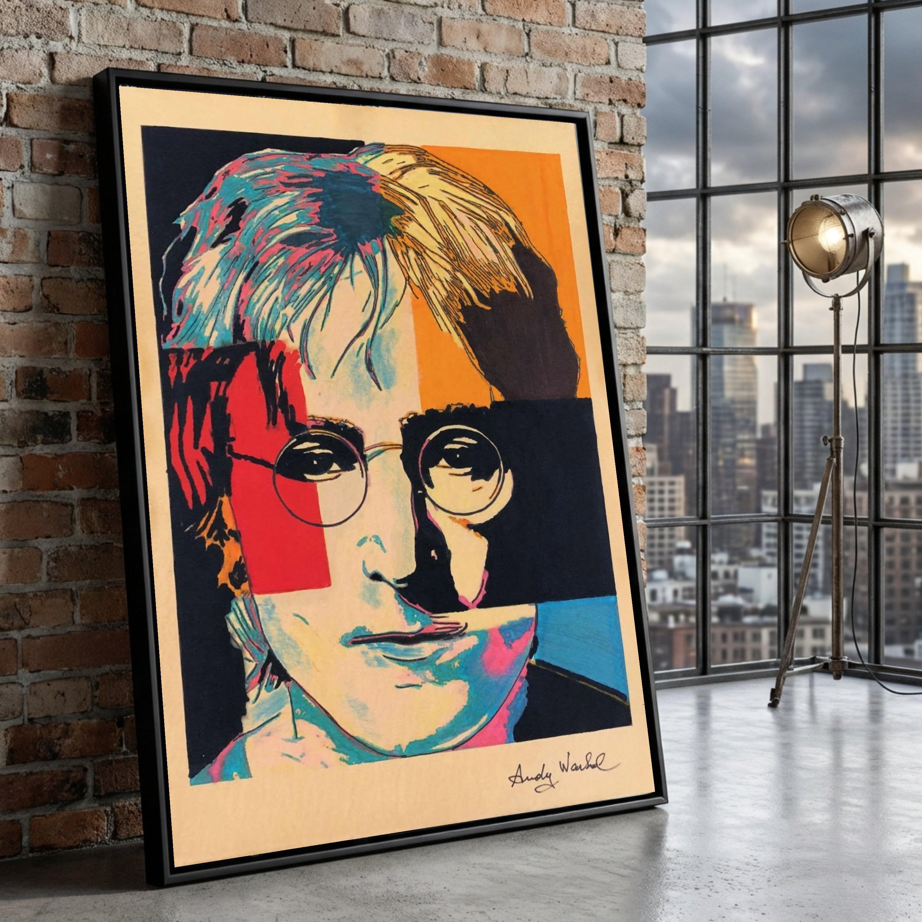 Andy Warhol Pop Art Canvas Print, Modern Color Block Portrait - Etsy