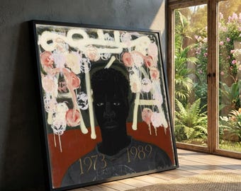 Kerry James Marshall Portrait Canvas, Abstract Urban Art