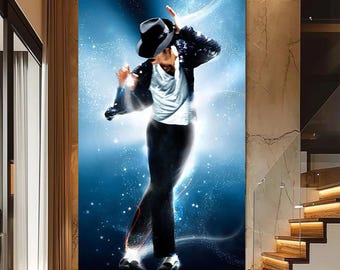 Michael Jackson Dance Canvas Art, Pop Music Icon, Ready to Hang