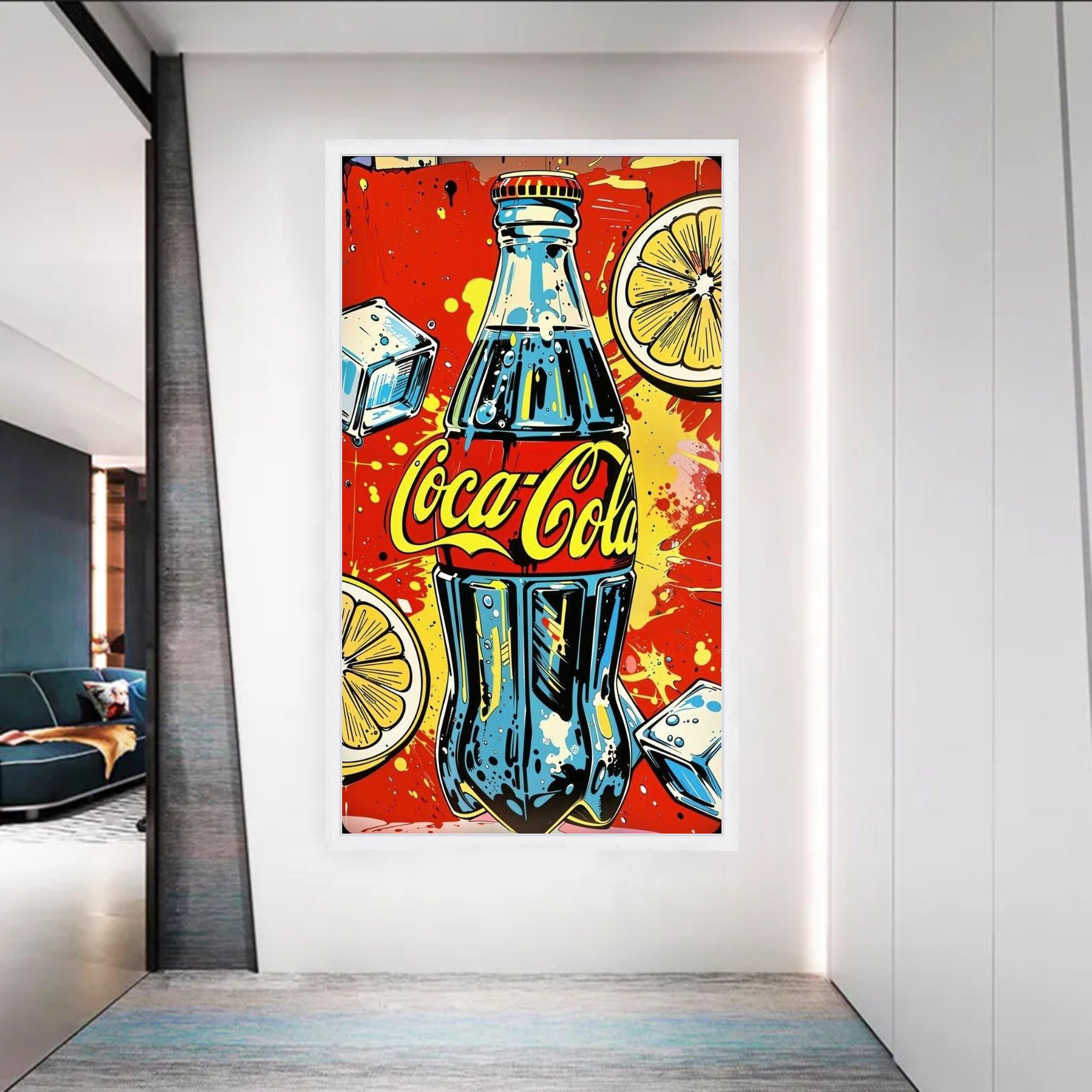 Coca Cola Pop Art Canvas Print, Vintage Soda Bottle, Kitchen Decor