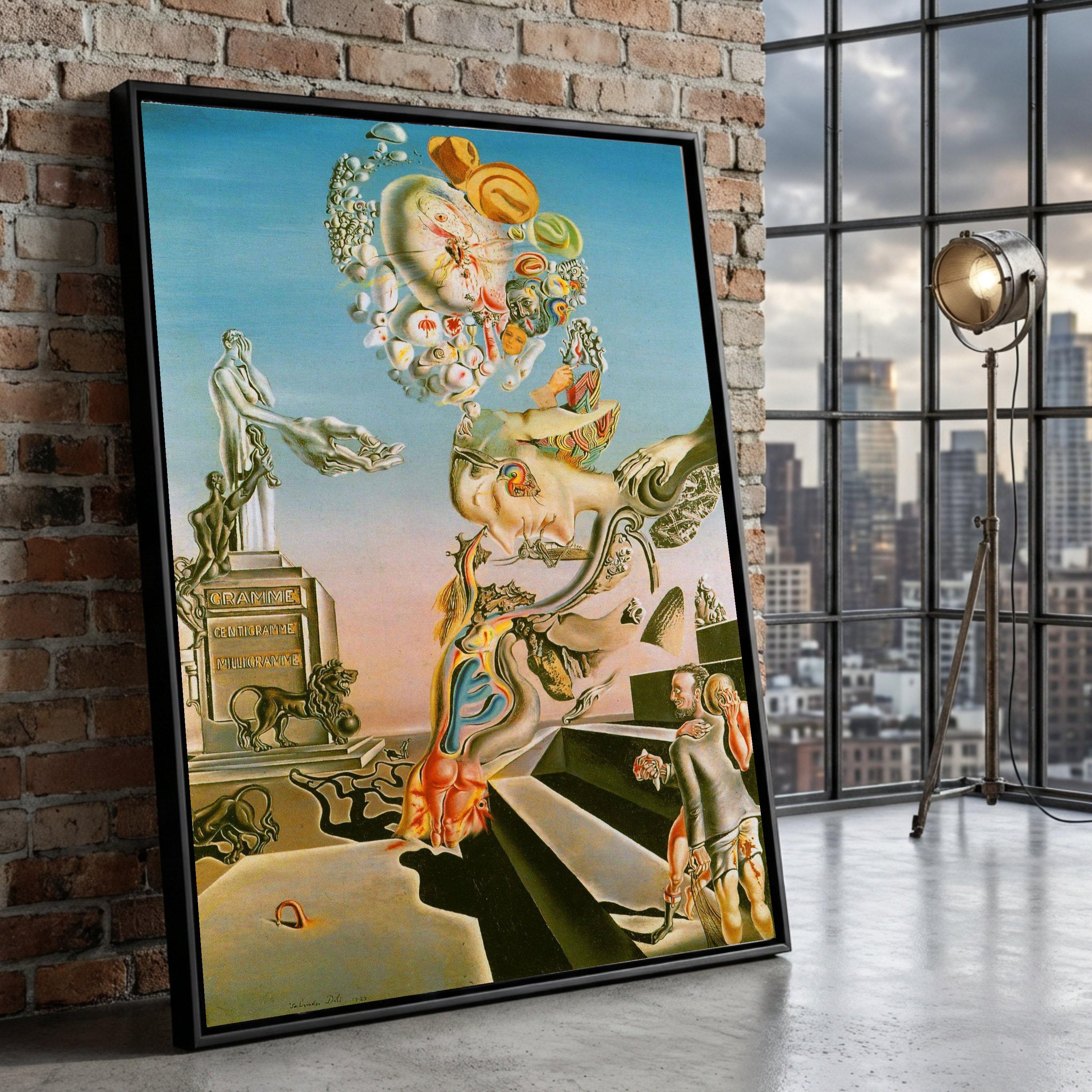 SALVADOR DALI、VIERGE EN GLOIRE、海外版超希少レゾネ Impresión surrealista en lienzo de Salvador Dalí, arte abstracto