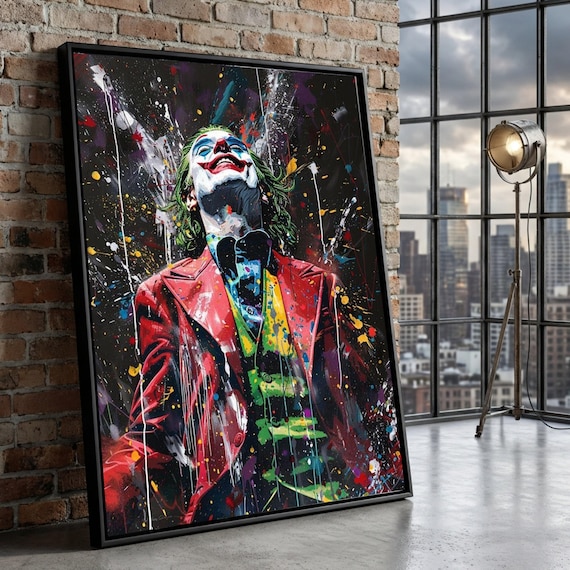 Joker Graffiti Canvas, Modern Pop Art, Urban Street Art - Etsy Denmark