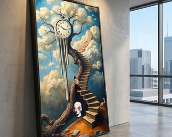 Melting Clock Canvas Print, Salvador Dali Surrealist Art
